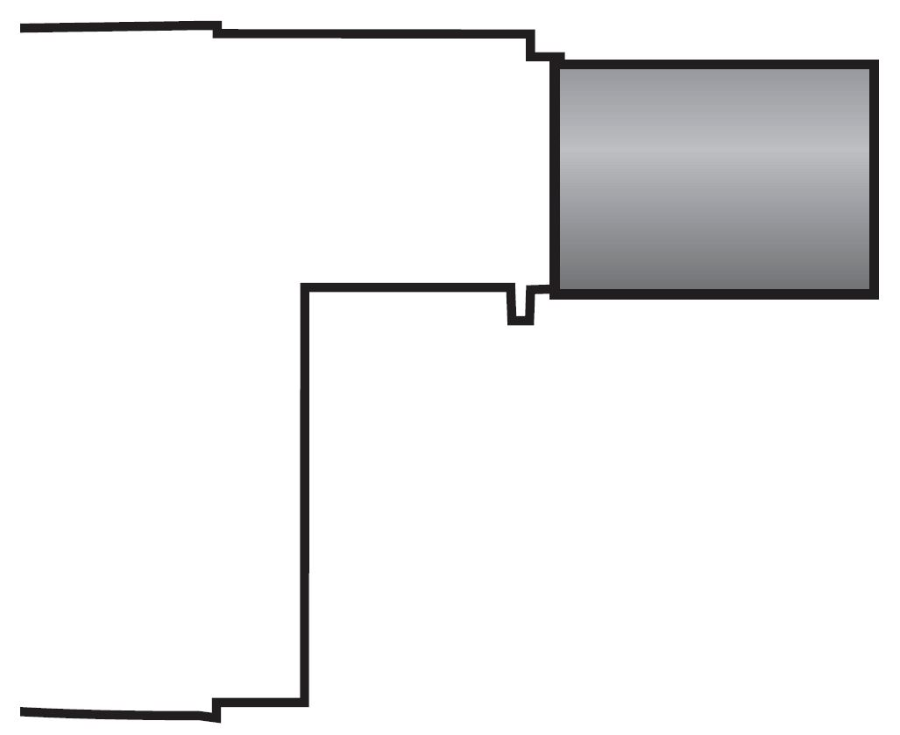 Langt brennerrør 210 mm for oljebrenner (Gulliver RG3) 