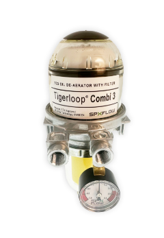 TigerLoop Combi 3 oljeavlufter 1/4" med kran og manometer