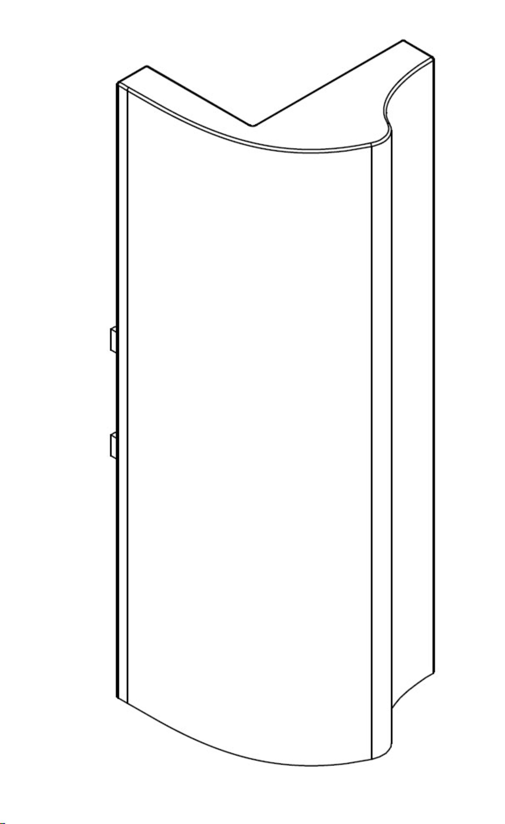 Sidedeksel (h&#248;yre) off-white / hvit for Riello Design Inverter