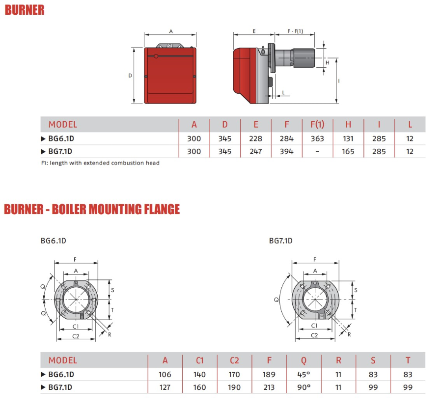 Riello Gulliver BG6.1D BIO (B100) to-trinns 53/65-104 kW (Low NOx) 