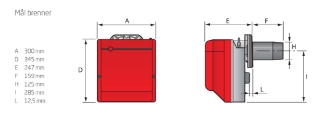 Riello Gulliver RG5D BIO (B100) To-trinns  95/142-296 kW