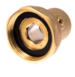 Union 1"1/2 x 1"  m/ avst.ventil 1 stk