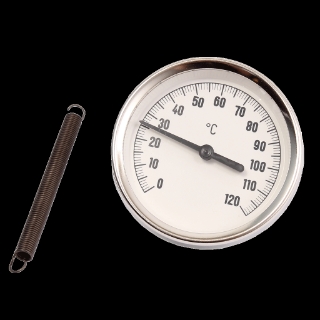 Termometer m/ feste 0-120gr.C Ø63mm armbånd